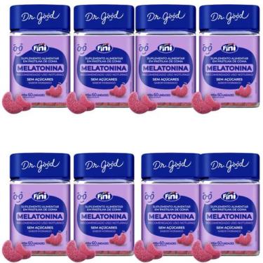 Imagem de Melatonina Em Gummys 60 Gomas Sabor Morango Dr Good Fini c/8