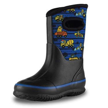Imagem de Botas de lama para crianças isolantes Lone Cone para meninos e meninas – Botas de neve infantis impermeáveis – Botas de neoprene quentes para crianças – Botas quentes para crianças, Monstros de