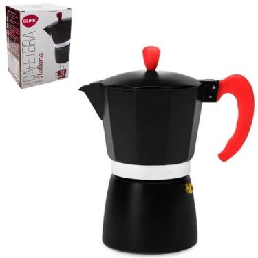 Imagem de Cafeteira Italiana De Aluminio Preto Para 3 Xicaras - Clink