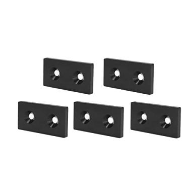 Imagem de Akozon Tampas Finais de Perfil de Alumínio 5 Peças 4080-placas de Cobertura de Metal de Liga para Peças de Movimento Linear, Perfeitas para Projetos Industriais e Máquinas Cnc (Preto)