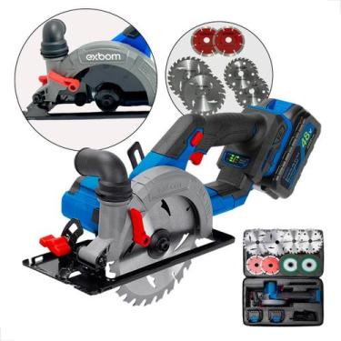 Imagem de Serra Circular Portátil Brushless 48V Profissional com 2 Baterias e 8 