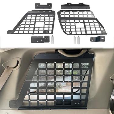 Imagem de CTH Para Nissan Patrol Y61 1997-2016 modificação traseira do porta-malas suporte de armazenamento janela lateral painel molle organizador de bagagem, painel suspenso de bagagem, kit de prateleira