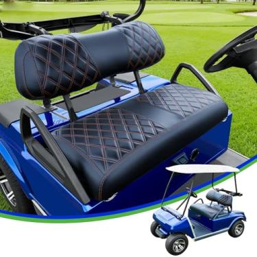 Imagem de Tecoom Capas de assento de carrinho de golfe personalizadas para Club Car DS, conjunto de protetores de assento de vinil OEM, capa de almofada à prova d'água para assento dianteiro e traseiro, sem