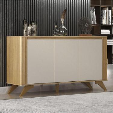 Imagem de Buffet 3 Portas 2 Prateleira Pampulha Valdemoveis Cinamomo/off White