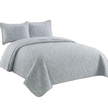 Imagem de Kit Cobre Leito Colcha King Boutik Dupla Face - Estampa 42 - 100% Poliéster