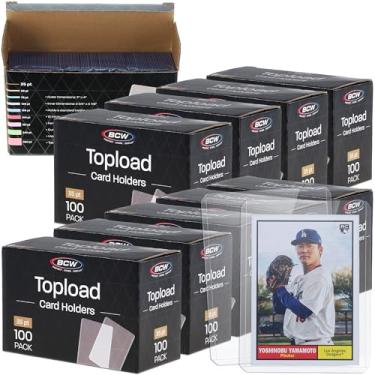 Imagem de BCW Cartas de carregamento superior 3x4 | Pacote com 1000 | Toploaders rígidos para cartas | Toploaders de cartas colecionáveis padrão para beisebol, Pokémon, MTG, cartas esportivas | Comporta até 20