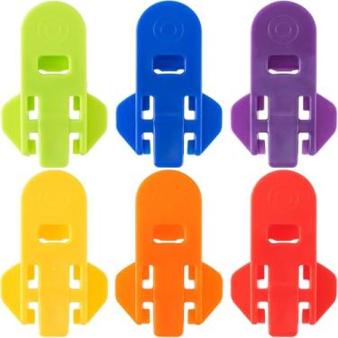 Imagem de 6 peças de abridor manual de latas de refrigerante com 6 cores exclusivas, protetor de tampa de lata de bebida popular, piquenique, parbecue, acampamento, festival de música, protetor de bebidas de