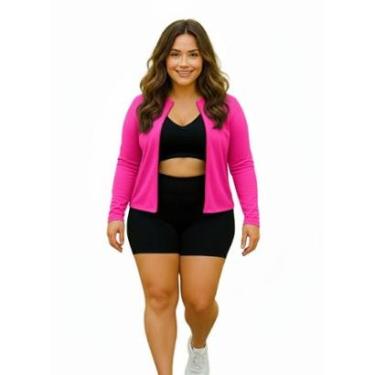 Imagem de Casaco Camisa Sem Zíper Proteção UV FPU50 Feminino Plus Size-Feminino