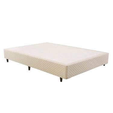 Imagem de Cama Box Base Casal Triumph Bordado White (138x188x20) - Herval