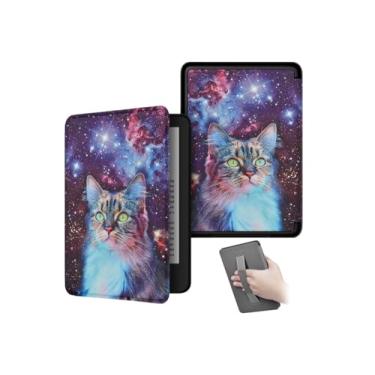 Imagem de Akacy Capa com estampa pintada com alça para Kindle Paperwhite de 6,0 polegadas 11ª geração lançada em 2022/2024 (Modelo: C2V2L3/RS23CV) Proteção de couro PU (25)