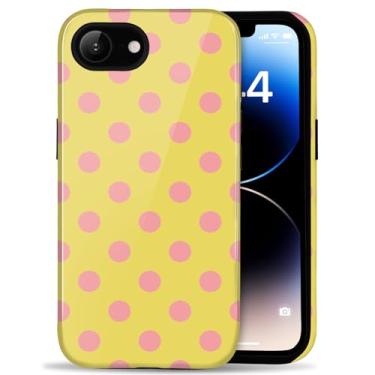 Imagem de Amzfield Capa compatível com iPhone 16e com design retrô bonito e estético de bolinhas para mulheres meninas outono simples chique feminino bonito camada dupla proteção híbrida elegante capa para