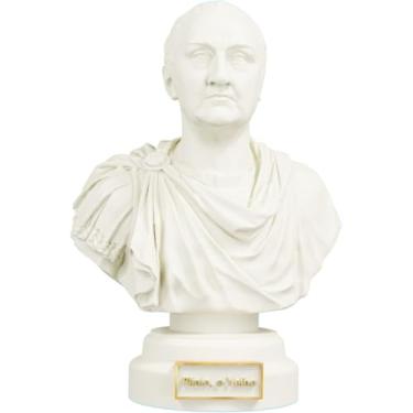 Imagem de Estátua Busto Plínio, o Velho - Naturalista Romano (Mármore Dourado)