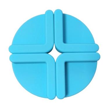 Imagem de IEUDNS Conjunto de 4 Pés Protetores para Tábua de Corte, Utensílio de Cozinha Profissional para Presente, Tapete de Cozinha, Azul