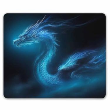 Imagem de Smooffly Mouse pad Mouse Pad Cool Blue Dragon Design Gaming Mousepad