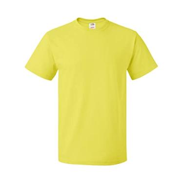 Imagem de Camiseta adulta leve Fruit of the Loom, Neon Yellow, Large
