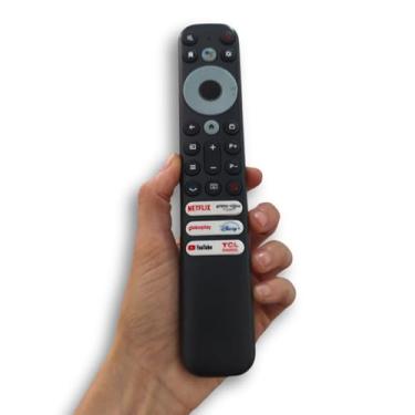Imagem de Controle Remoto Compatível Tv TCL Smart Rc902v Fmr2 55p725 65p725 75p725 - Controle para reposição SEM comando de voz, com botões Smart - NOVO com Capinhas