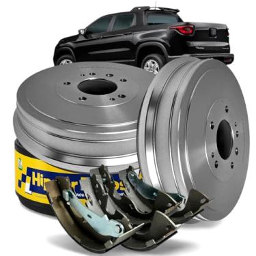 Imagem de Kit Freio Traseiro Compatível com Toro 2016 A 2024 Tambores HF45B + Sapatas BPSA0097157