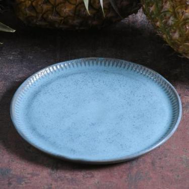 Imagem de Prato de Sobremesa 21cm Porto Brasil Linhas Breeze Cerâmica Azul Decor