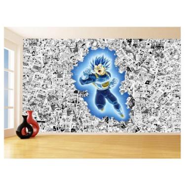 Imagem de Papel De Parede Dragon Ball Vegeta Blue Anime 3,5M Dbz587 - Você Decor