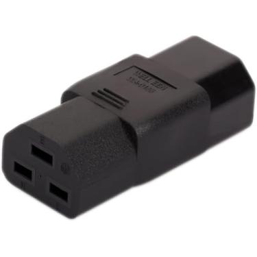 Imagem de Adaptador de tomada de alimentação PDU UPS C14 para C21, conversor IEC 320 C14 macho para C21 fêmea, compatível com C19 (C14 para C21/C19)