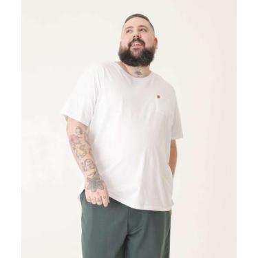 Imagem de Camiseta Masculina Básica Manga Curta MR-37105, Branco, G2