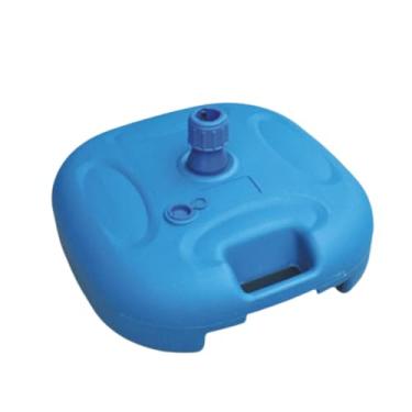 Imagem de WeiLaiKeQi Suporte para guarda- de pátio, base para arco de balão, suprimentos para serviço pesado, suporte para guarda- de 20L preenchido com areia para, Azul