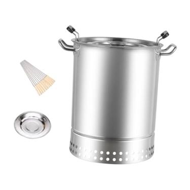 Imagem de Ｂｅｓｇａ Churrasqueira suspensa com 28 espetos Churrasqueira multifuncional a carvão Churrasqueira balde para parques Mochilão Camping