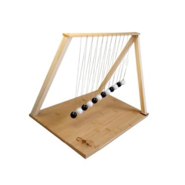 Imagem de IEUDNS BONDLE Pendulum Balls de Newtons Ferramenta de Aprendizagem de Física engraçada com o dispositivo de onda de pêndulo único base para decoração de, a