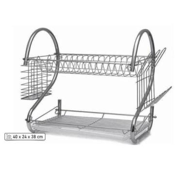 Imagem de Escorredor De Louças Com Porta-Copos E Talheres Em Metal - Top Rio