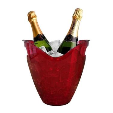 Imagem de Balde Acrilico 3,3l Reforçado Champanheira Neoplas, Vermelho