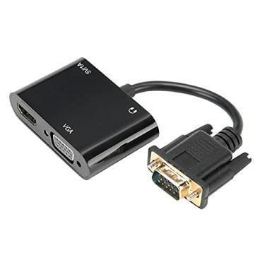 Imagem de SUNGOOYUE Adaptador VGA para 3 Em 1 Com Suporte para Monitor Duplo, Resolução 1080P, Saída de áudio, Compatibilidade Plug and Play para Laptops, Projetores, Apresentações