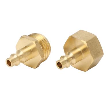 Imagem de Ymiko Compressor de Ar 1/4 "para Mangueira de Jardim 3/4" Adaptador Com Rosca Pacote Duplo para Uso Em Trailer, Barco, Trailer e Viagem