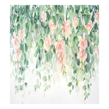 Imagem de Qilmy Pintura aquática flores silvestres capa magnética para máquina de lavar louça, 58 x 66 cm, capa decorativa para geladeira para porta da frente, adesivo magnético, máquina de lavar, painel de