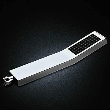 Imagem de YYBOES Chuveiro de cabeça de chuveiro filtro de chuveiro elétrico cabeça de chuveiro de alta pressão cabeça de chuveiro de mão cabeça de chuveiro de mão chuveiro parcialmente curvado quadrado chuveiro