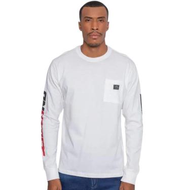 Imagem de Camiseta Masculina Onbongo Manga Longa Branco Off ON377-Masculino