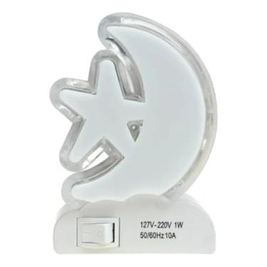 Imagem de Abajur De Tomada Infantil Led Lua