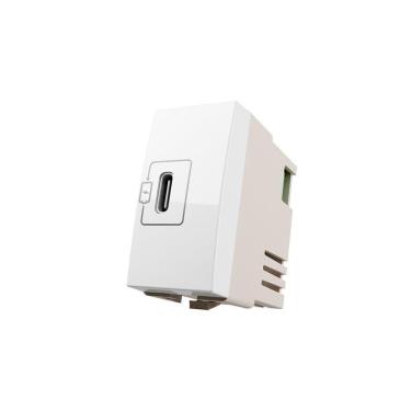 Imagem de Módulo Tomada Carregador Usb-c Margirius Sleek 2a 10W Branco