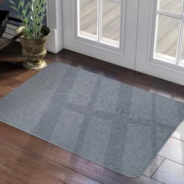 Imagem de 1 Tapete Porta Capacho Antiderrapante Grande Ln 45x65 Vr (CINZA escuro grafite preto)