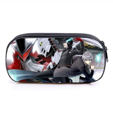 Imagem de Estojo para lápis Personas 5, capa de lápis de anime de desenho animado de dupla camada