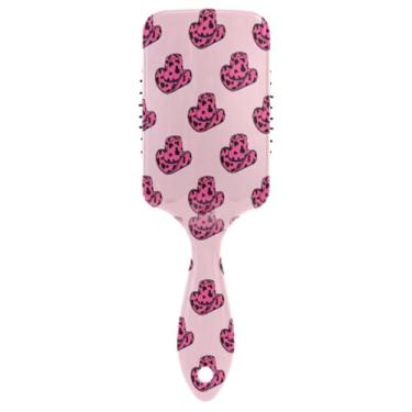 Imagem de Blueangle Escova de cabelo com chapéu de cowboy de vaca – escova de desembaraçar elimina nós e quebras, escova de cabelo de viagem para crianças, adultos e todos os tipos de cabelo (582)