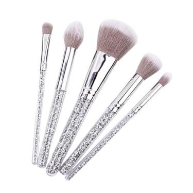 Imagem de Conjunto de pincéis de maquiagem profissional, 5 pincéis de maquiagem (cinza)