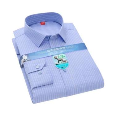 Imagem de Camisa Social Masculina Slim Fit De Manga Longa Em Algodão Com Estampa