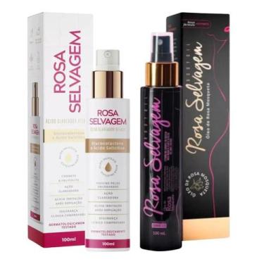 Imagem de Kit Ácido Clareador +Óleo Clareador de Estrias Rosa Selvagem