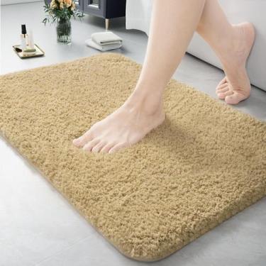 Imagem de Tapete de banheiro LOCHAS Soft Thick Absorvente Microfibra Bege