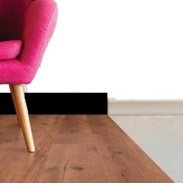 Imagem de Rodapé de MDF 10cmX15mmX2,40m Guarnição Lisa 1001 - Moldufama