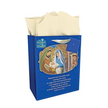 Imagem de Bolsa de presente especial média - Natal - Pastor na busca