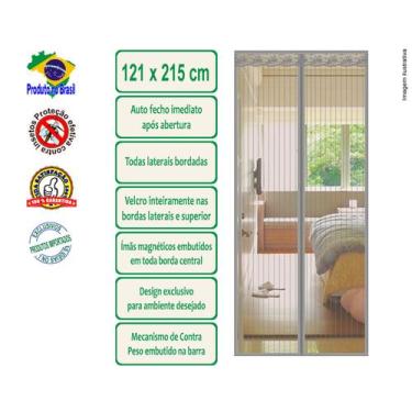 Imagem de Tela mosquiteira magnética auto fecho contra moquitos 121 x 215 cm - B
