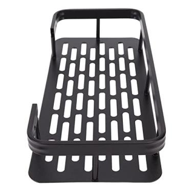 Imagem de JTLB Suporte de chuveiro de camada única de alumínio à prova de ferrugem prateleira de chuveiro para banheiro, quarto, cozinha (preto)