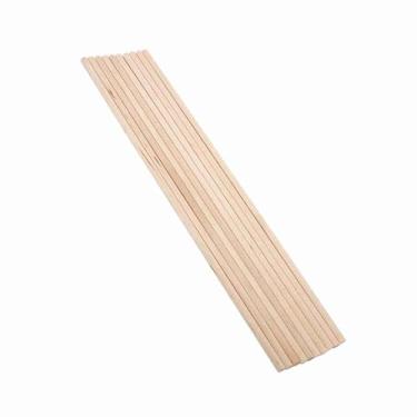 Imagem de GOTOTOP Hastes de Doe Madeira, 10pcs 30 Cm de Madeira Hastes de Madeira Bastões de Madeira Bastões de Artesanato Diy Sticks Birch de Madeira Branca Inacabada para o Modelo de Arte de (6mm*30cm)