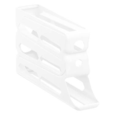 Imagem de Porta-de 4 camadas para geladeira, dispensador automático para enrolar - Recipiente para 30,Suporte dispensador de de grande capacidade para geladeira, armazenamento eficiente, cozinha